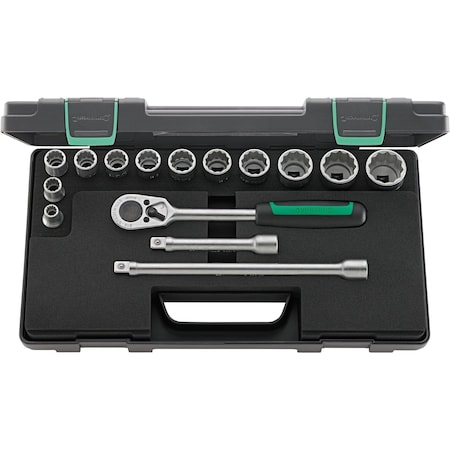 Stahlwille Tools 12, 5 mm (1/2") Socket set 15-pcs., 50/12/3 KN 96031435